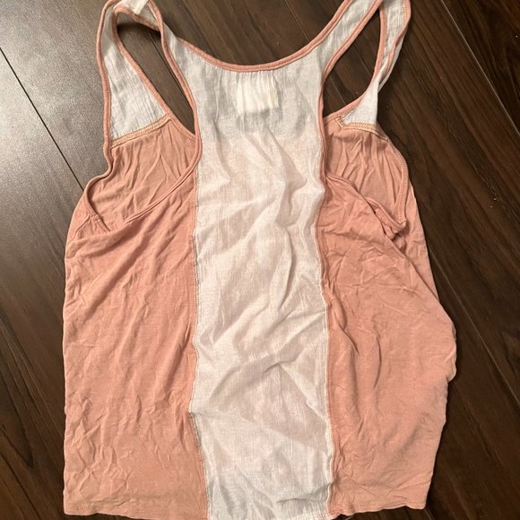 Quiksilver Womens Peach/Nude Tie-Front Tank Top - Size S - Picture 2 of 3